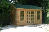 Abrigo de jardim em madeira POOLHOUSE (Isolamento térmico, 44+44 mm), 4x3 m, 12 m² customer 2