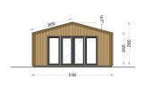 Casa de madeira para jardim PIA S (34 mm + revestimento), 5x5 m, 25 m² specification 2