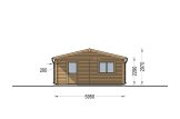 Garagem de madeira pré-fabricada para 2 carros MULTI (44 mm) 6x6 m com telheiro 3x6 m specification 5