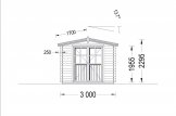 Abrigo de jardim em madeira MINI (28 mm), 3x2 m, 6 m² specification 2