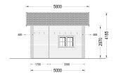 Casa de madeira para jardim AVIGNON S (Isolamento térmico PLUS, 44+44 mm), 20 m² com mezanino de 16 m² specification 6