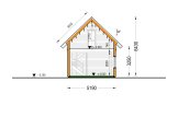 Casa de madeira para habitação KARINA RV (Isolamento térmico PLUS, 44 mm + revestimento), 46 m² specification 7
