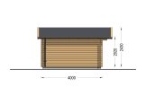 Abrigo de jardim em madeira DREUX (34 mm), 4x4 m, 16 m² specification 3