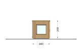 Sauna de madeira OKO 1 (pinho natural) – 2,3×2,3 m, 4,1 m² specification 2