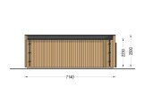 Abrigo de jardim em madeira PREMIUM (34 mm + revestimento), 7x4 m, 25 m² specification 4