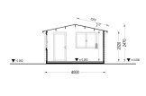 Abrigo de jardim em madeira DREUX (34 mm), 4x3 m, 12 m² specification 6