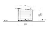 Abrigo de jardim em madeira DREUX F com telhado plano (34 mm), 4x3 m, 12 m² specification 6