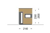 Escritório de jardim PREMIUM L (34 mm + revestimento), 2x2 m, 4 m² specification 2