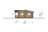 B-Ware: Casa de madeira pré-fabricada DONNA S (Isolamento térmico PLUS, 44+44 mm), 63 m² com terraço de 11.5 m² specification 4