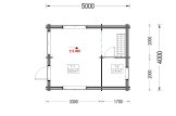 Casa de madeira para jardim AVIGNON S (Isolamento térmico PLUS, 44+44 mm), 20 m² com mezanino de 16 m² specification 1
