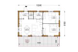Casa de madeira pré-fabricada SELENE RV (Isolamento térmico PLUS, 44 mm + revestimento), 54 m² specification 1
