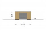 Garagem de madeira pré-fabricada para 1 carro SILVIA F (34 mm + revestimento), 5x6 m, 30 m² specification 2