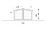 Casa de madeira pré-fabricada ARGO M-N S (44+44 mm), 5x9 m, 35 m² specification 4