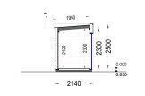 Escritório de jardim PREMIUM L (34 mm + revestimento), 3x2 m, 6 m² specification 6