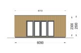 Abrigo de jardim em madeira PREMIUM (Isolamento térmico PLUS, 34 mm + revestimento), 6x3 m, 18 m² specification 2