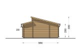 Garagem de madeira pré-fabricada para 2 carros TWIN DUO (44 mm), 6x6 m, 36 m² specification 3