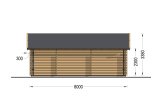 Garagem de madeira pré-fabricada para 2 carros TWIN DUO (44 mm), 8x6 m, 48 m² specification 4