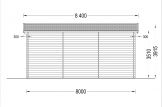 Garagem de madeira para caravana (44 mm), 4x8 m, 32 m² specification 5