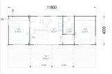 Casa de madeira ADALINE S (44 mm), 45 m² specification 1