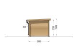 Telheiro para 1 carro em madeira MODERN, 8x3 m, com abrigo specification 2