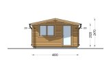 Abrigo de jardim em madeira DREUX (44 mm), 4x3 m, 12 m² specification 2