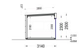 Escritório de jardim PREMIUM L (34 mm + revestimento), 3x3 m, 9 m² specification 6