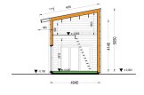 Casa de madeira para habitação SOPHIA RV (Isolamento térmico PLUS, 34 mm + revestimento), 20 m² specification 7