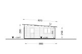 Garagem de madeira pré-fabricada para 1 carro MODERN (44 mm), 4x6 m, 24 m² specification 6