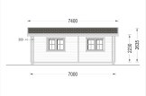 Casa de madeira pré-fabricada ARGO M-N S (44+44 mm), 5x9 m, 35 m² specification 3