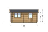 Garagem de madeira pré-fabricada para 1 carro CLASSIC (34 mm), 3.6x5.4 m, 20 m² specification 3