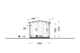 Abrigo de jardim em madeira POOLHOUSE (44 mm), 4x3 m, 12 m² specification 6