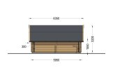 Garagem de madeira pré-fabricada para 1 carro TEXAS (44 mm), 6x6 m, 36 m² specification 3