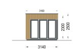 Escritório de jardim PREMIUM (34 mm + revestimento), 3x3 m, 9 m² specification 2