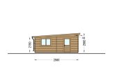 Garagem de madeira pré-fabricada para 1 carro MODERN (44 mm), 4x6 m, 24 m² specification 3