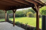 Telheiro para 1 carro em madeira 3x6 m com abrigo (44 mm) 2x6 m customer 3
