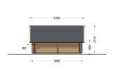 Garagem de madeira pré-fabricada para 1 carro BARN (44 mm), 5x6 m, 30 m² specification 5