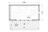 Abrigo de jardim em madeira PREMIUM (34 mm + revestimento), 5.95x3 m, 16 m² specification 1