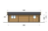 Garagem de madeira pré-fabricada para 2 carros CLASSIC DUO (44 mm), 6x9 m, 54 m² specification 3