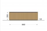 Garagem de madeira pré-fabricada para 3 carros SILVIA TRIO F (34 mm + revestimento), 9x6 m, 54 m² specification 4