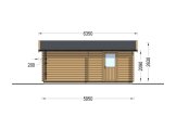 Garagem de madeira pré-fabricada para 1 carro CLASSIC S (44 mm), 5x6 m, 30 m² specification 3
