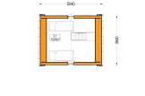 Casa de madeira pré-fabricada SARA RV (Isolamento térmico PLUS, 34 mm + revestimento), 20 m² specification 2