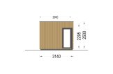 Abrigo de jardim em madeira PREMIUM (Isolamento térmico, 34 mm + revestimento), 5x3 m, 15 m² com terraço de 9 m² specification 3