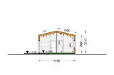 Casa de madeira pré-fabricada SELENE RV (Isolamento térmico PLUS, 44 mm + revestimento), 54 m² specification 6