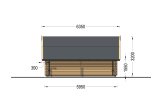 Garagem de madeira pré-fabricada para 1 carro TEXAS (44 mm), 6x6 m, 36 m² specification 5
