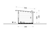 Abrigo de jardim em madeira LILLE F com telhado plano (44 mm), 4x3 m, 12 m² specification 6