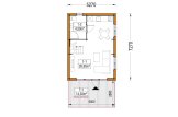 Casa pré-fabricada para habitação KARINA PV (Isolamento térmico PLUS, 44 mm + revestimento), 46 m² specification 1