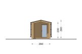 Sauna de madeira SERENE 3 com vestiário e alpendre (ThermoWood) – 5,3×2,5 m, 10,65 m² specification 2