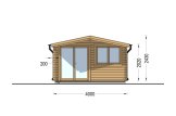 Abrigo de jardim em madeira WISSOUS (44 mm), 4x3 m, 12 m² specification 2