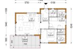Casa de madeira para habitação MALLY RV (Isolamento térmico PLUS, 44 mm + revestimento), 70 m² specification 1