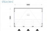 Garagem de madeira pré-fabricada para 3 carros SILVIA TRIO F (34 mm + revestimento), 9x6 m, 54 m² specification 1